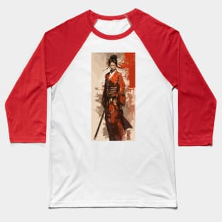 Samurai girl with katana Baseball T-Shirt